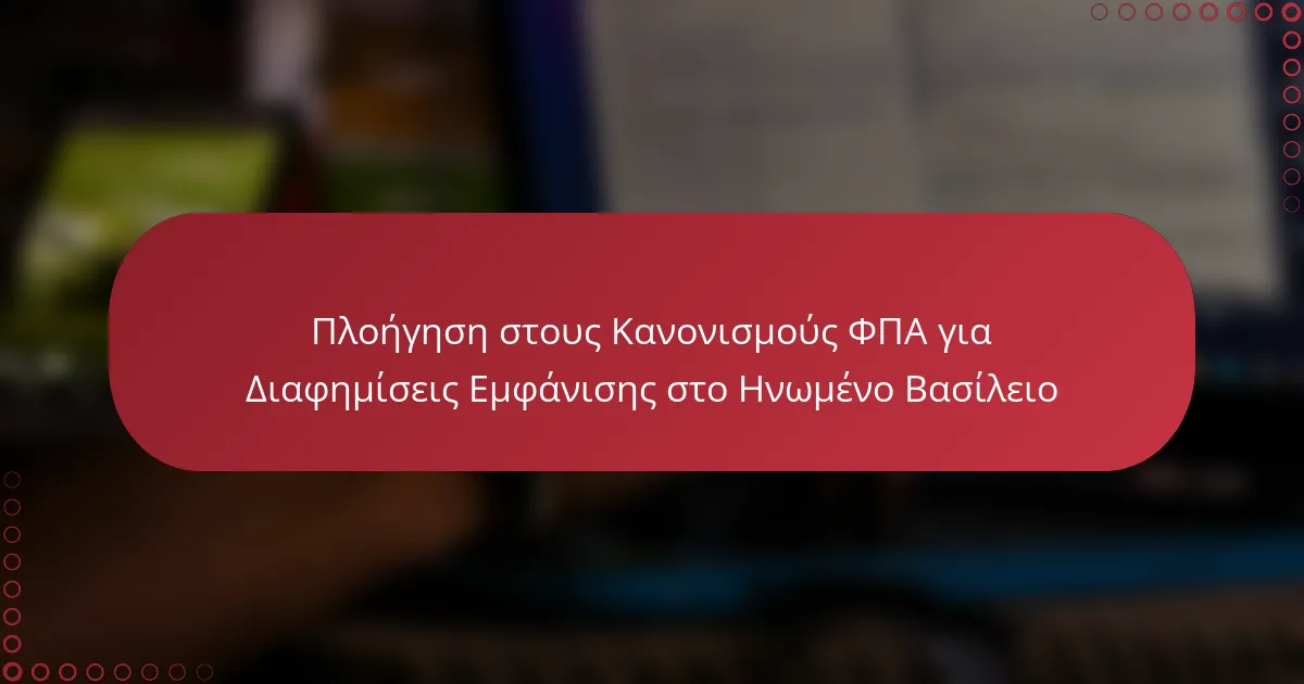 Πλοήγηση στους Κανονισμούς ΦΠΑ για Διαφημίσεις Εμφάνισης στο Ηνωμένο Βασίλειο