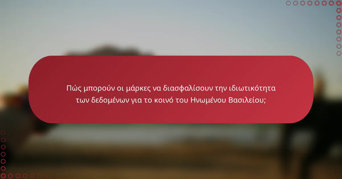 Πώς μπορούν οι μάρκες να διασφαλίσουν την ιδιωτικότητα των δεδομένων για το κοινό του Ηνωμένου Βασιλείου;